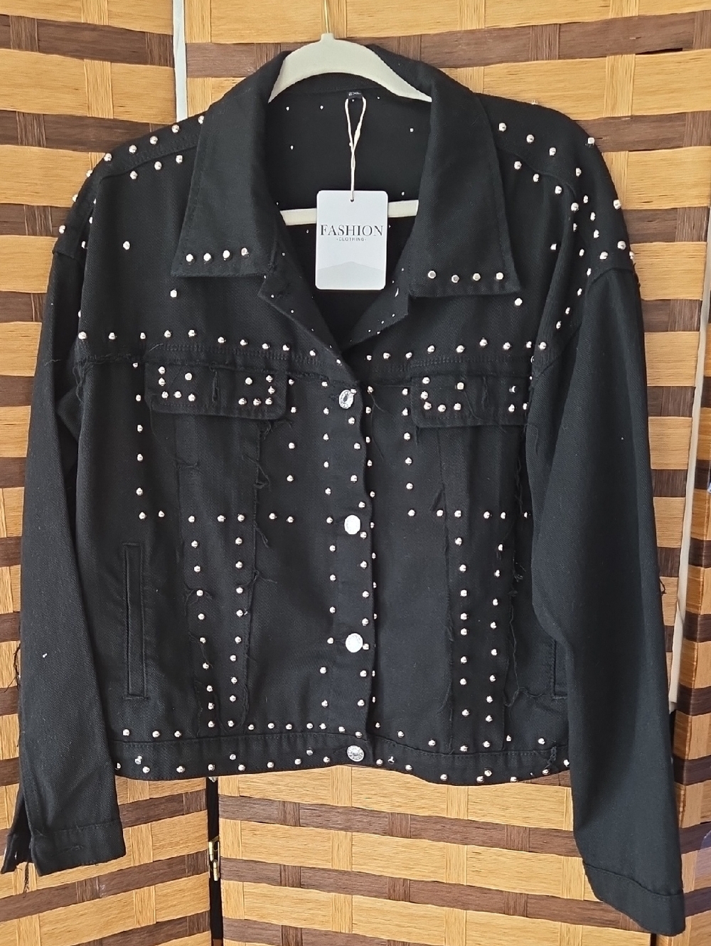 Black Studded Denim Jacket